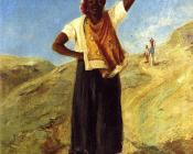 卡米耶 毕沙罗 : Woman Carrying a Pitcher on Her Head